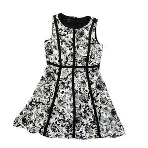 WHBM Black and White Floral Dress